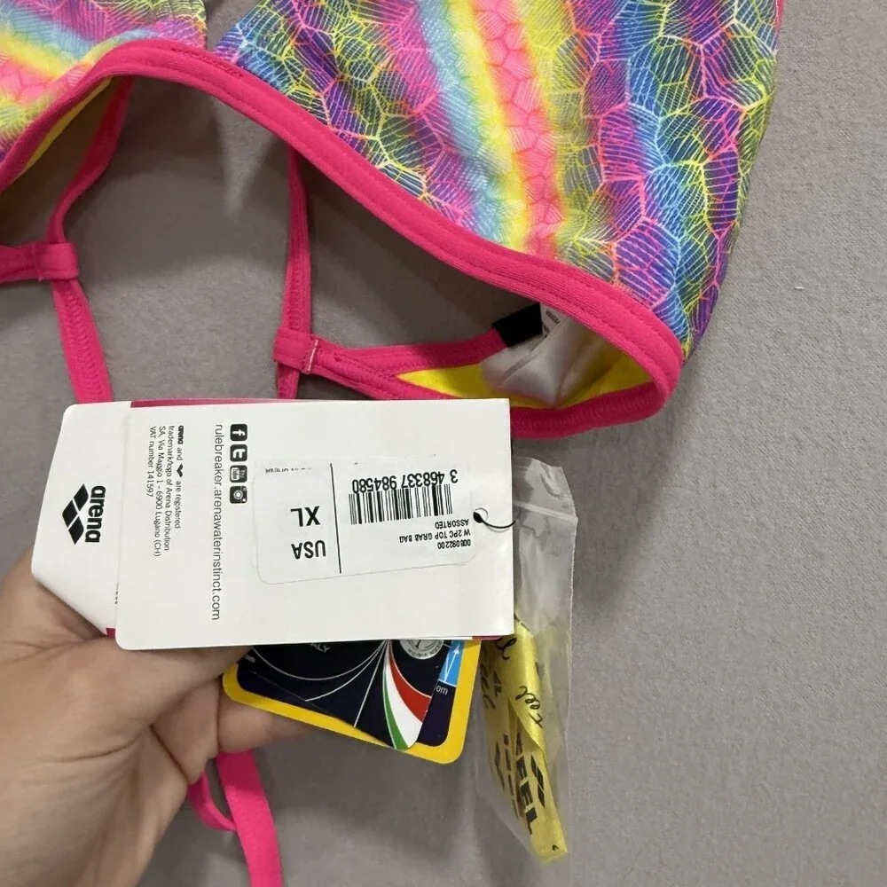 Arena Rule Breaker Bikini Top Womens XL Triangle Swimwear Polyester